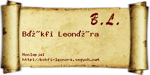Bökfi Leonóra névjegykártya